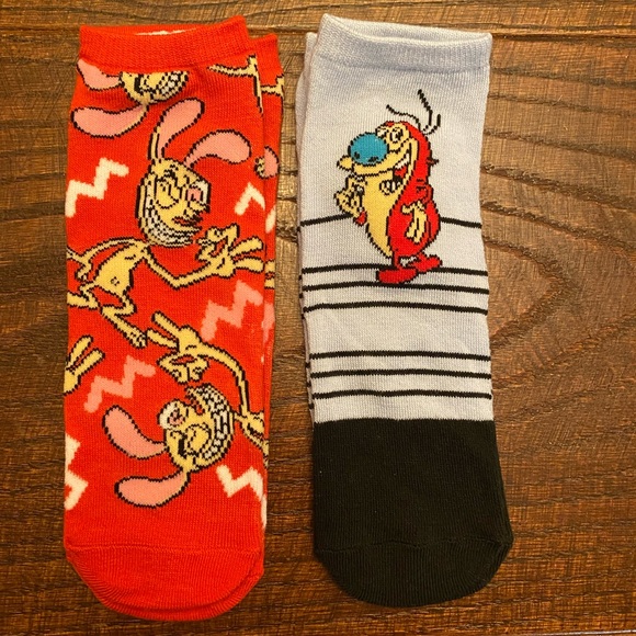 Sponge Bob Square Pants Socks, Ren & Stimpy, Cat Dog Rugrats Hey Arnold Socks - Picture 11 of 12